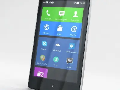 Nokia XL and XL Dual White 3D model