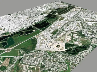 Cityscape Brest Belarus 3D model