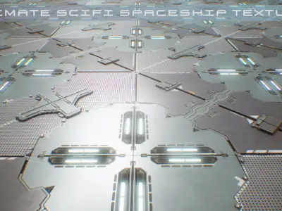 PBR Sci-Fi Spaceship Texture 01 Low-poly 3D model