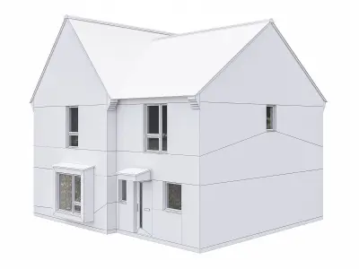 Neighborhood Houses P21 Low-poly 3D model