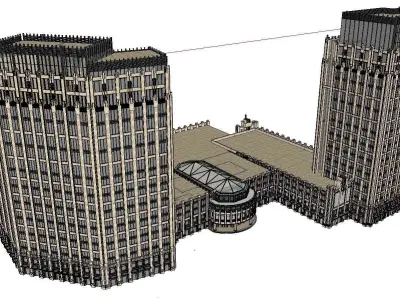 vacation spot-Resort-Fashion Leisure Hotel-097 3D model