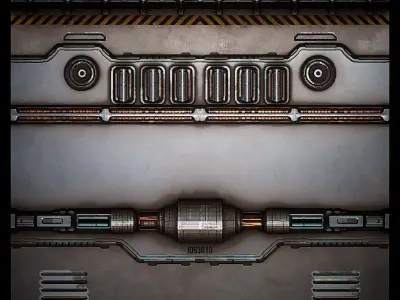 PBR Sci-Fi Texture Pack 03 Low-poly 3D model