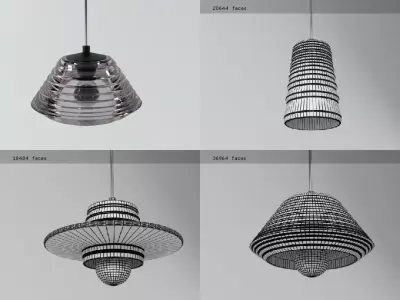 Pressed Glass Pendants 3D model