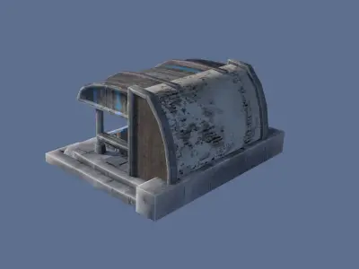 Market Stall Low-poly 3D model