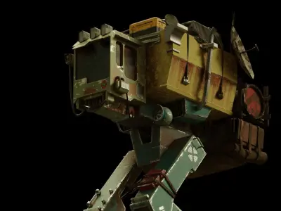 Robot old model  Low-poly 3D model