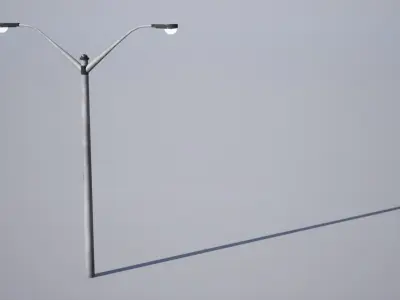 Street Lamp Low-poly 3D model 28