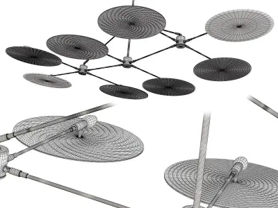 Constellation Chandelier Low-poly 3D model