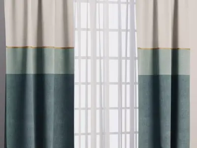 Curtains 03 3D model purchase