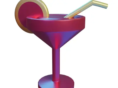 Cocktail 3D Models Low-poly 3D model