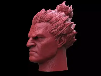 Akuma Head -Street Fighter 3D print model