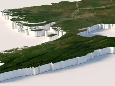 Bangladesh Country Terrain 3D model