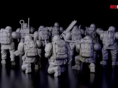 Alpha troops  - Squad of the Imperial Force 3D print model