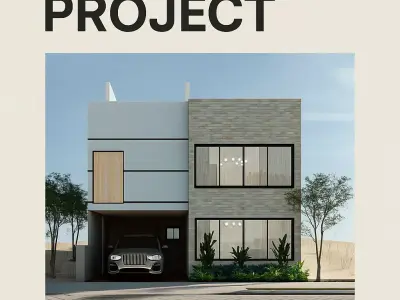 Minimalist House Project  Professional 3D Model 3D model