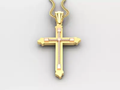 Cross Light Gold 4CP067 3DM STL 3D print model
