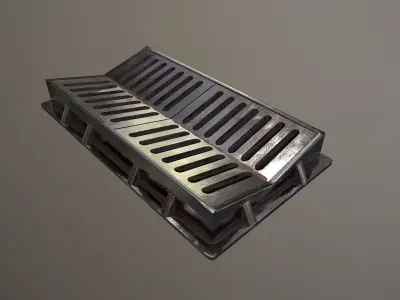 Sewer Grate - 4K PBR Game Ready Low-poly 3D model