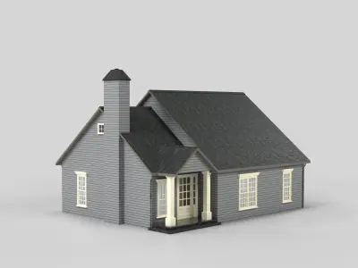 British House Design 05T2 Low-poly 3D model