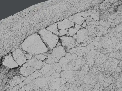 Roadcracks03 asphalt texture - asphalt texture 3D model