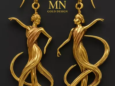 Golden Dance of Light 3D print model