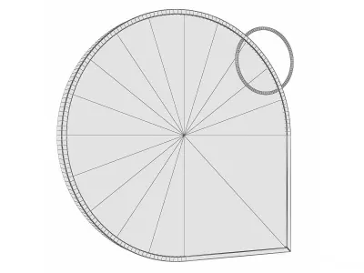 Mirror in a metal frame GZ-M1059 3D model