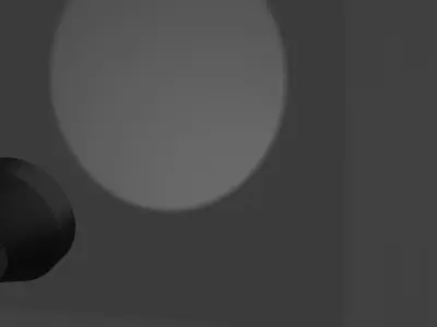 Low Poly Flashlight circular led light Free low-poly 3D model