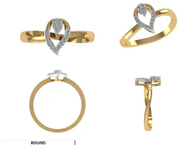 Light Weight Diamond Ring 3D model purchase