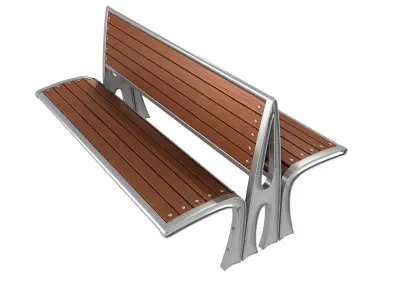 Modern Bench Collection 4 3D model