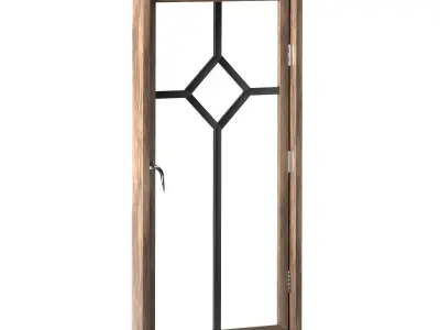 Wooden Windows 3D model get