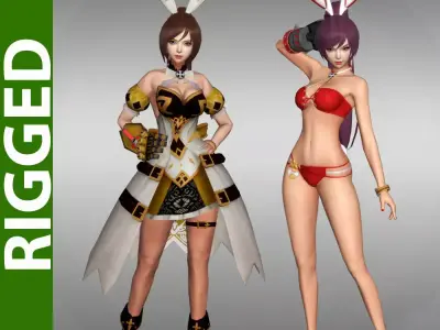 Beatrix Rigged 3d Model 3D model