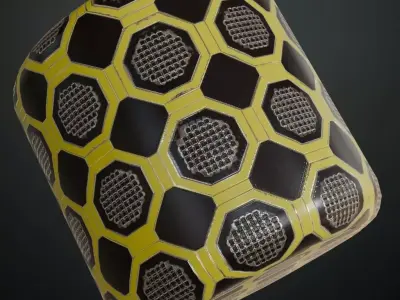 Yellow Metal Surface PBR Seamless Texture