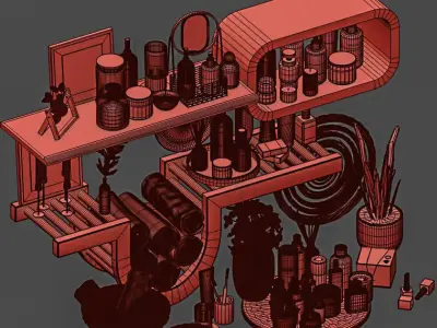 bathroom accessories06 3D model