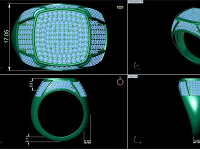 Big fancy mans ring 3D print model