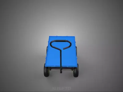 HAND PALLET PLATFORM TROLLEY CART DOLLY TRUCK FLAT BED DECK LOAD 3D model