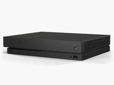 Microsoft Xbox One X Game Console Low-poly 3D model