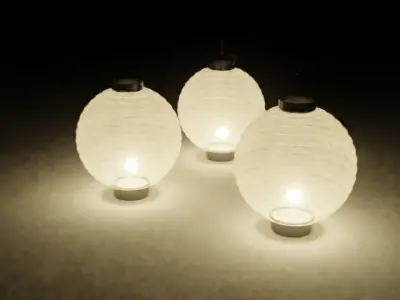 Paper Lanter Low-poly 3D model