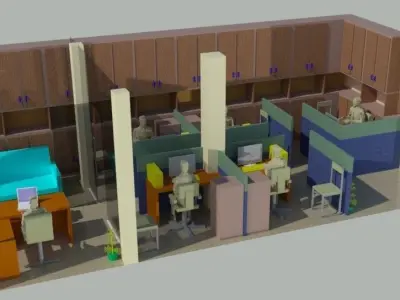 Office Design - Govt Client 3D model