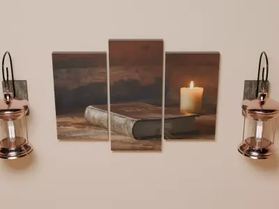 Quiet Reflections Religious Wall Art Low-poly 3D model