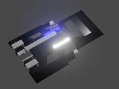 Little spaceship 3D model