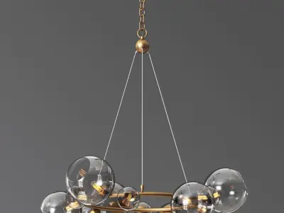 Bubbles 9 light chandelier 3D model