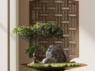 Floral arrangement in vase 3D model