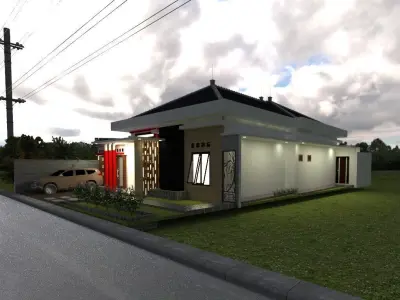 modern japan house 3D print model