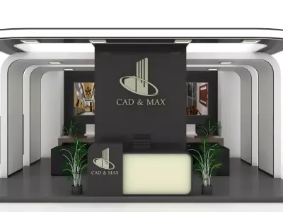 Metallic Exhibition Stall 3D Model  3D model