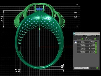 Diamond Ring for Women 3D print model 37