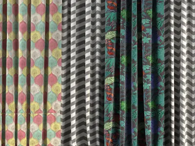 Curtain Set 79 3D model