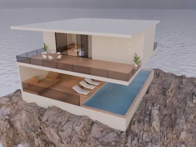 Meta Homes - 05 - Baked Low-poly 3D model