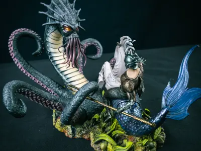 Epic Fishman And Octopus 3D Print Model  3D print model