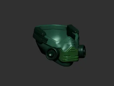 Gas mask helmet sculpt 3D model