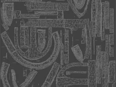 Stylized Fantasy Window - AI  Low-poly 3D model