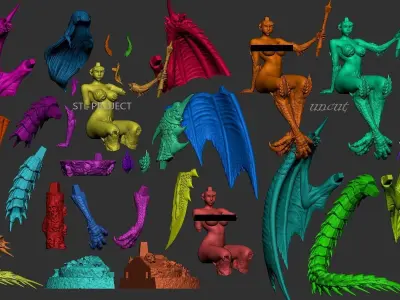 Dragon Girl 3D print model