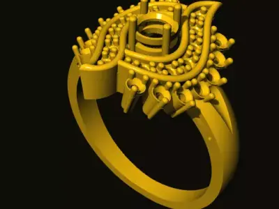 rings gold ring 3D print model