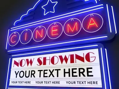 Movie Theater Marquee 3D model
